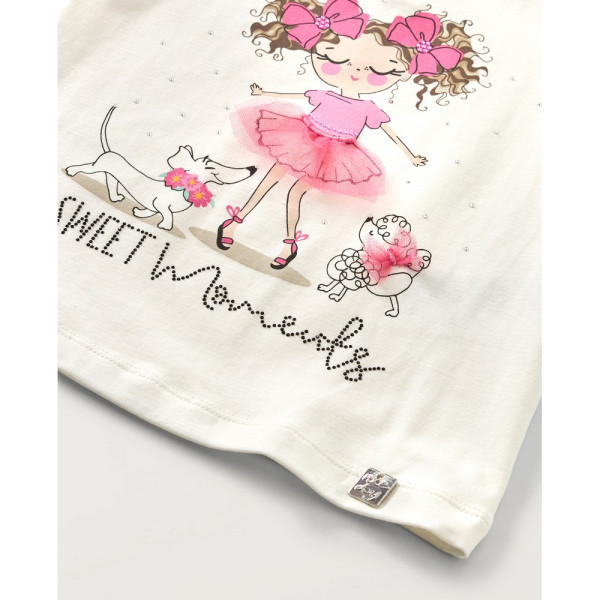BLUKIDS MAJICA KRATAK RUKAV OFF WHITE 