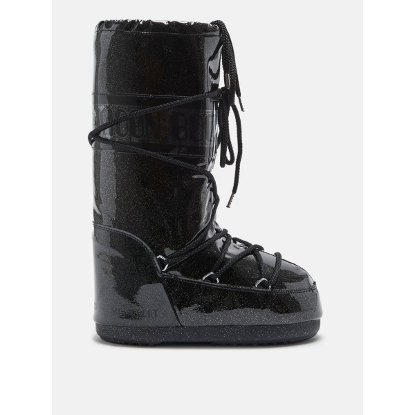 MOONBOOT ICON GLITTER BLACK