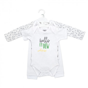 KIDZZ SET 3/1 (BODI DUG RUKAV+BODI KRATAK RUKAV+PANTALONE) 