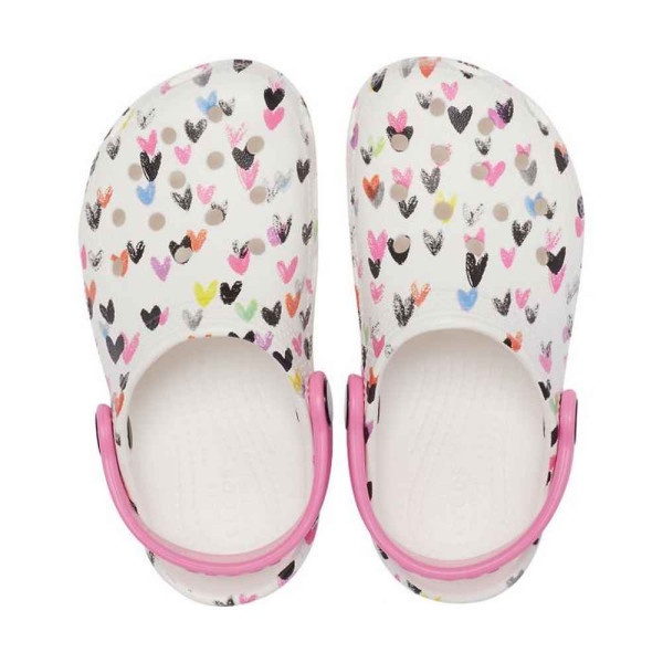 CROCS KLOMPE CLASSIC HEART PRINT KIDS 207000 