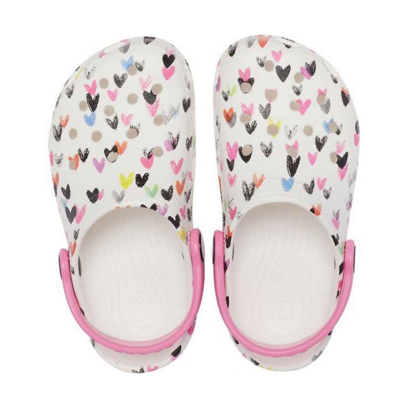 CROCS KLOMPE CLASSIC HEART PRINT KIDS 207000 