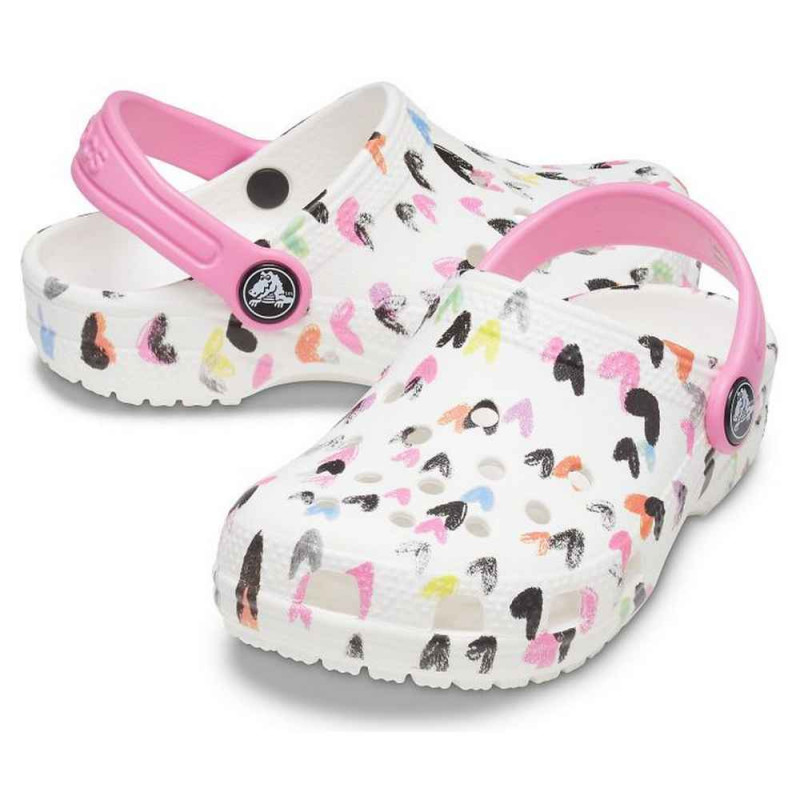 CROCS KLOMPE CLASSIC HEART PRINT KIDS 207000 