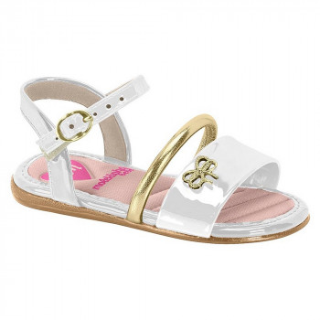 MOLEKINHA SANDALE 17165-WHITE/GOLDEN 