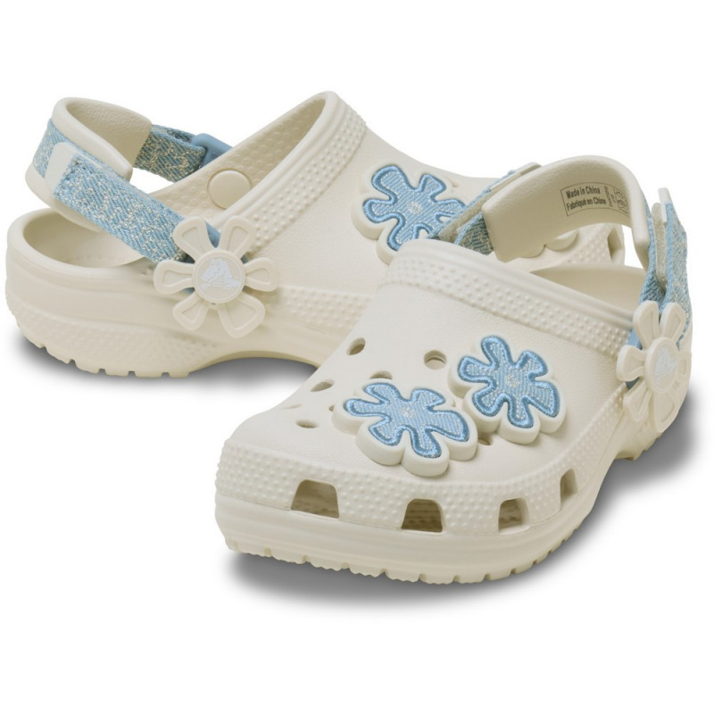 CROCS KLOMPE CLASSIC DNM FLWR ADJ BACKSTRAP T 