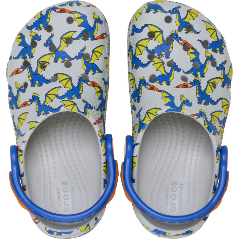 CROCS KLOMPE CLASSIC DRAGON GRAPHIC T 