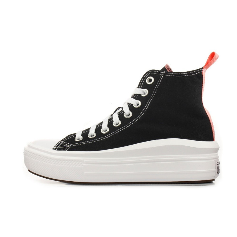 CONVERSE PATIKE CHUCK TAYLOR ALL STAR MOVE CANVAS PLATFORM - BLACK/PINK SALT/WHI
