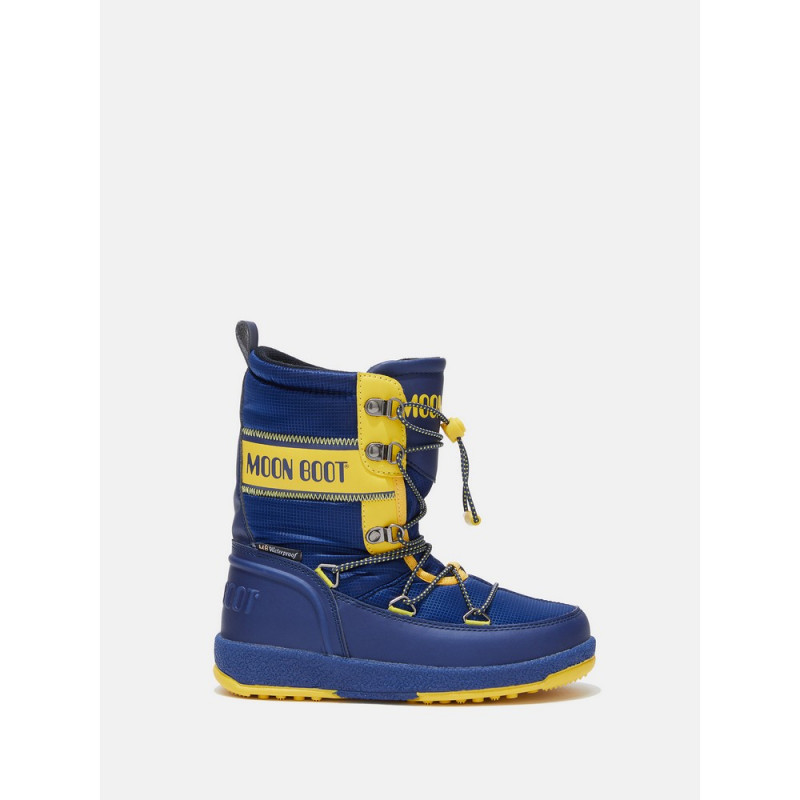 MOON BOOT JR BOY BIKER BLUE/YELLOW