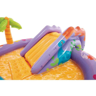 DEČIJI BAZEN NA NADUVAVANJE SA VODENIM PARKOM SA TOBOGANOM  FONTANOM I DINOSAURI 