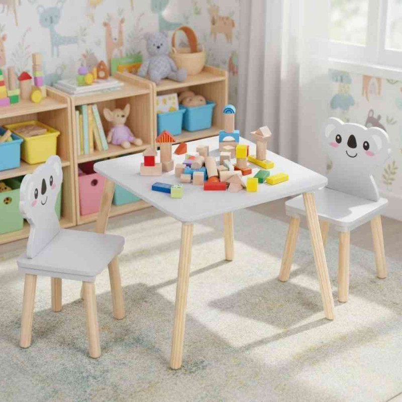 DEČIJI SET NAMEŠTAJA KOALA – STO + 2 STOLICE  ECOTOYS 