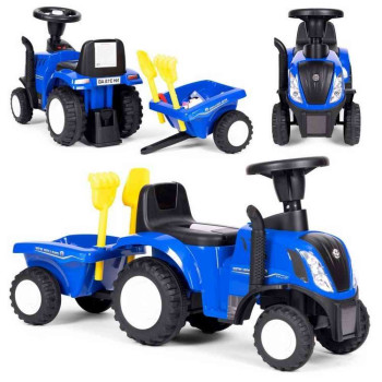 TRAKTOR SA PRIKOLICOM BLUE ECOTOYS 