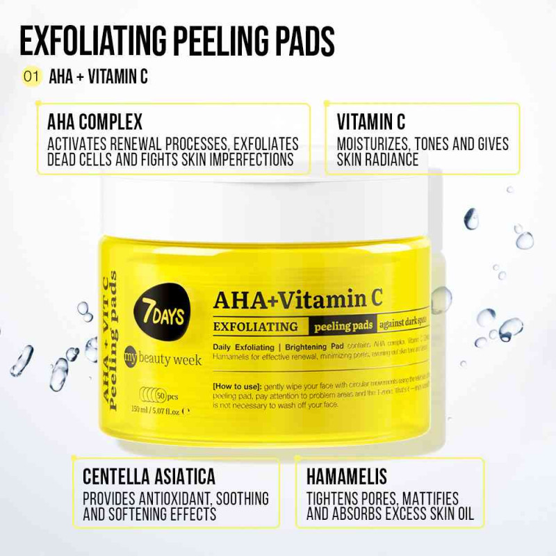 7DAYS PILING PADS AHA VITAMIN C 