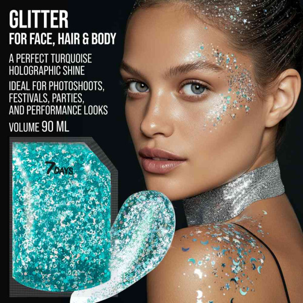 7DAYS SHINE GLITTER BLUE 