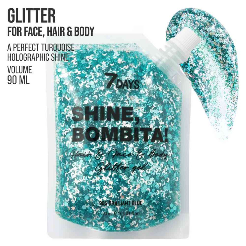 7DAYS SHINE GLITTER BLUE 