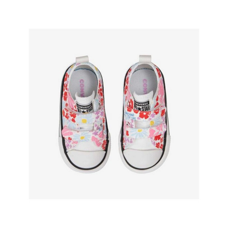CONVERSE PATIKE CHUCK TAYLOR ALL STAR EASY ON FLORAL - WHITE/TRUE SKY/OOPS PINK