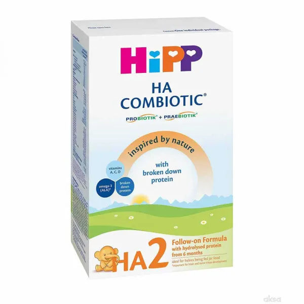 HIPP HA2 COMBIOTIC, PRELAZNA FORMULA ZA ODOJCAD 350G 6M 