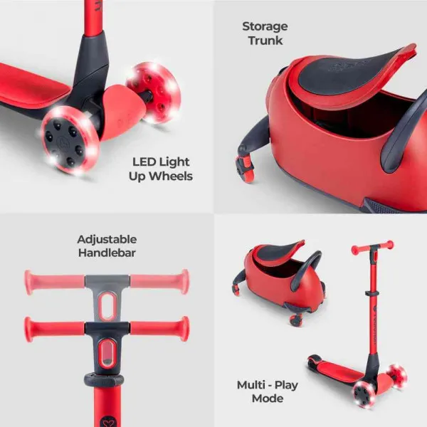 YVOLUTION YGLIDER LUNA - RED 4L/13L/16L CL 2PK 