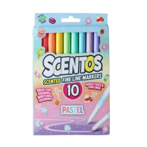 SCENTOS 10 TANKA LINIJA MIRISLJAVI MARKERI PASTELNE BOJE