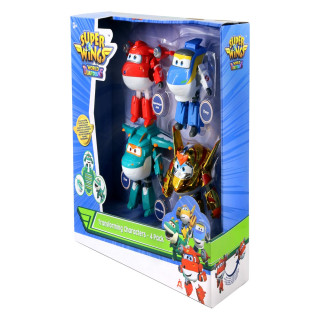 SUPER WINGS TRANSFORMACIJA 4PK - SUPERNAPAJUCI AVION I GOLDEN BOY I TINO I TONY 