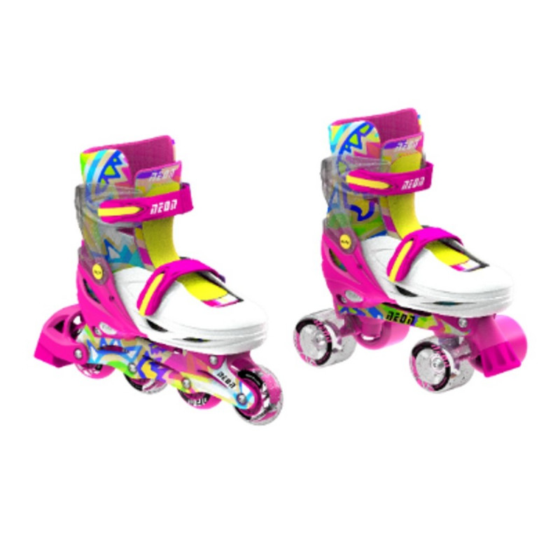 YVOLUTION NEON COMBO ROLERI 34-37 ROZE/ŽUTE 