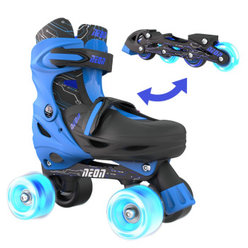 YVOLUTION NEON COMBO ROLERI VEL 30-33 PLAVI 