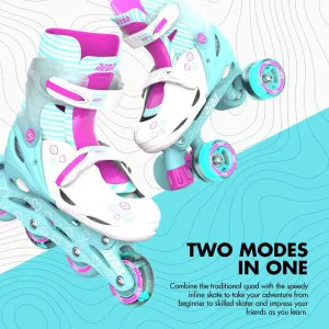 YVOLUTION NEON COMBO ROLERI 34-37  TIRKIZNO PLAVI 