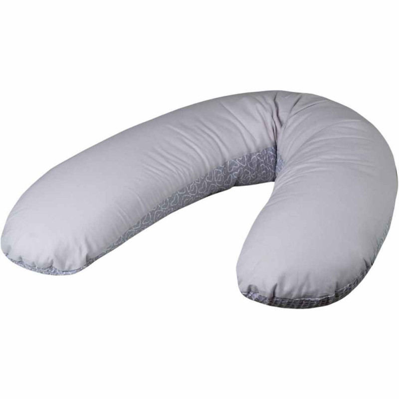 BUBABA JASTUK ZA TRUDNICE I DOJILJE SRCA SIVI 170X35CM