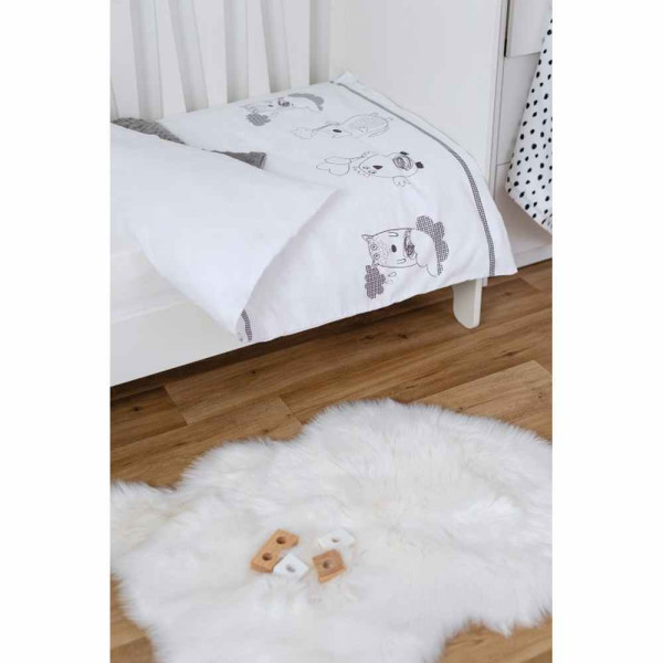 BUBABA POSTELJINA 2 DELA ZA KREVET SIVA 