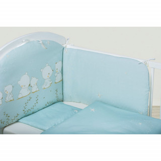 BUBABA POSTELJINA 6 DELOVA PLAVA TEDDY DREAM