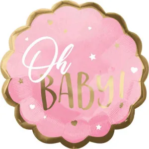 FOLIJA BALON BABY GIRL ROZA 55X55CM