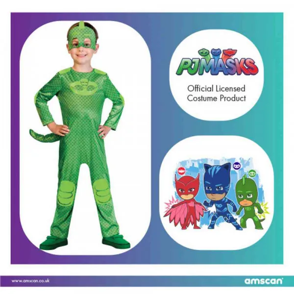 AMSCAN PJ MASKS GOOD GEKKO KOSTIM 2-3 GOD 