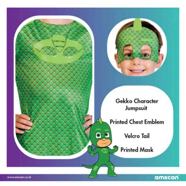 AMSCAN PJ MASKS GOOD GEKKO KOSTIM 2-3 GOD 