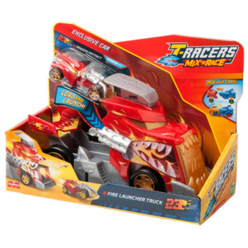 T RACERS S - PLAYSET 1X6 FIRE LAUNCHER TRUCK 