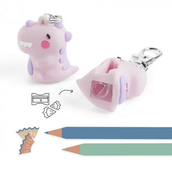 BACK2FUN ZAREZAC KEYRING DINO PINK