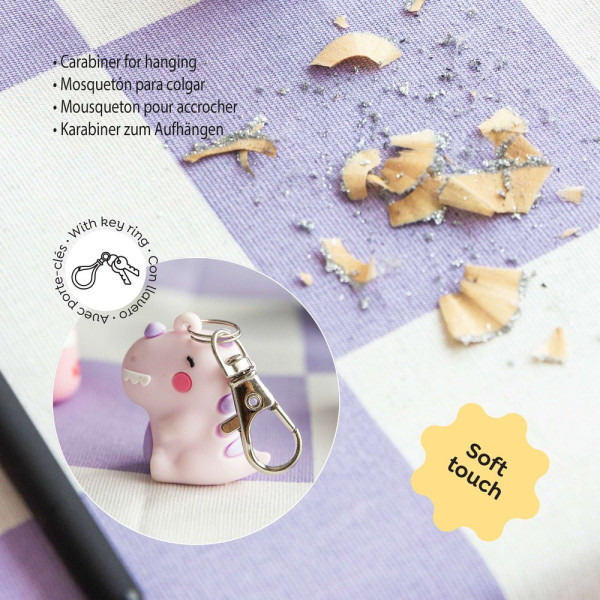 BACK2FUN ZAREZAC KEYRING DINO PINK 