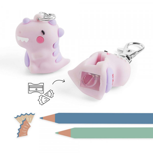 BACK2FUN ZAREZAC KEYRING DINO PINK 