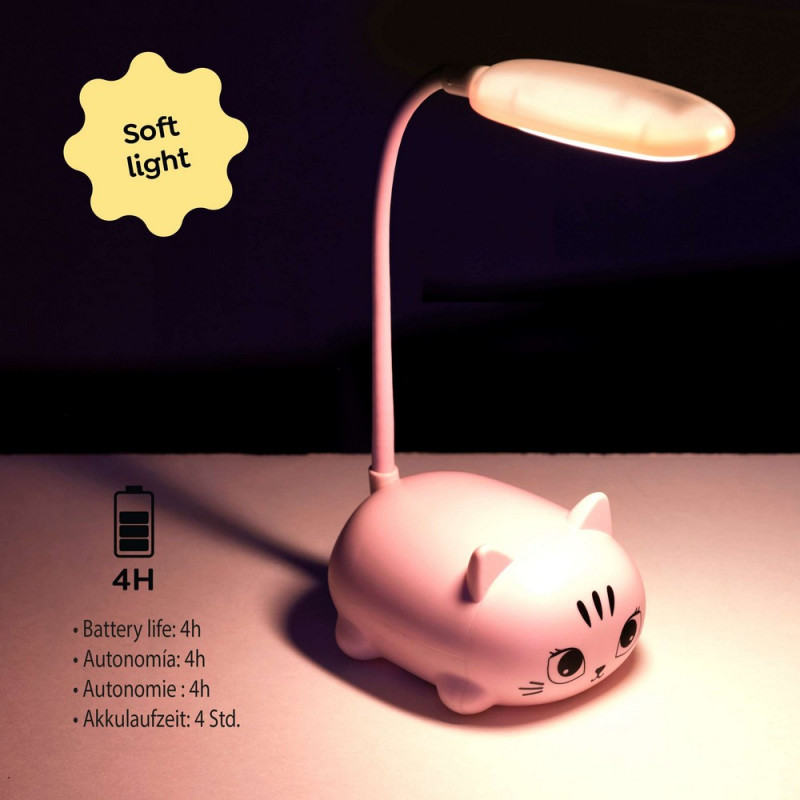 BACK2FUN LEP LAMPA KITTY PINK 