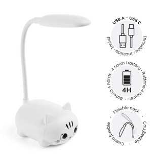 BACK2FUN LEP LAMPA KITTY WHITE 