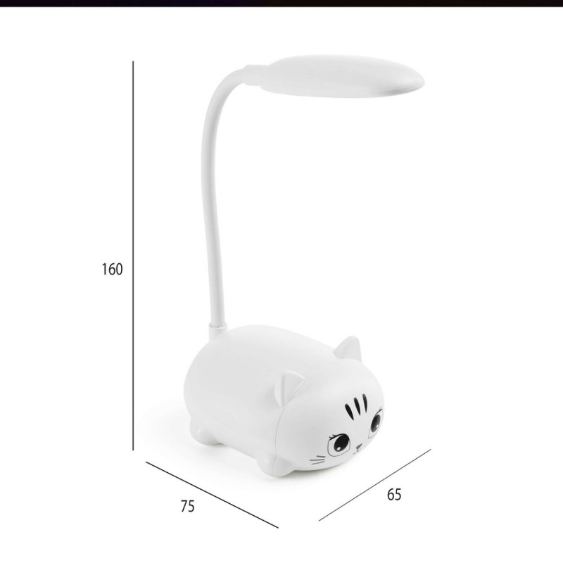 BACK2FUN LEP LAMPA KITTY WHITE 