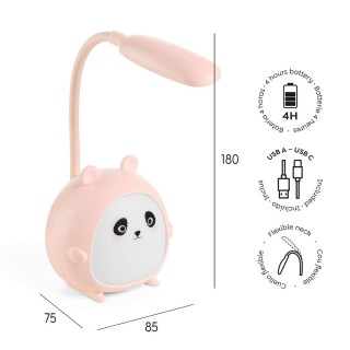 BACK2FUN LED LAMPA PANDA PINK 