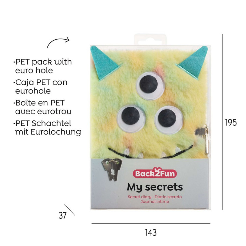 BACK2FUN TAJNI DNEVNIK FLUFFY MONSTER 