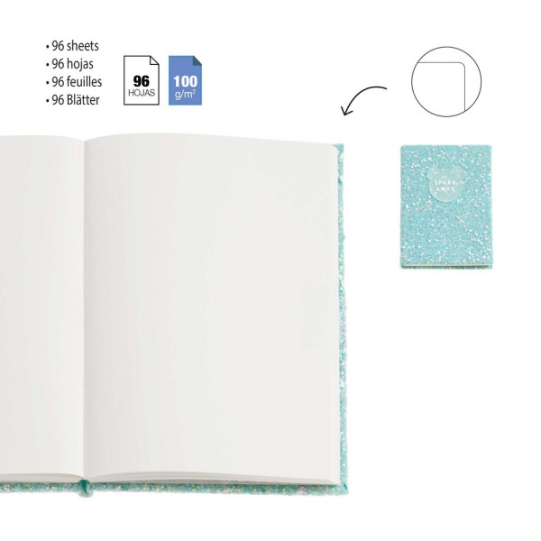 BACK2FUN GLITTER NOTES BLUE 