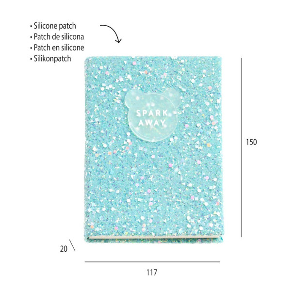 BACK2FUN GLITTER NOTES BLUE 