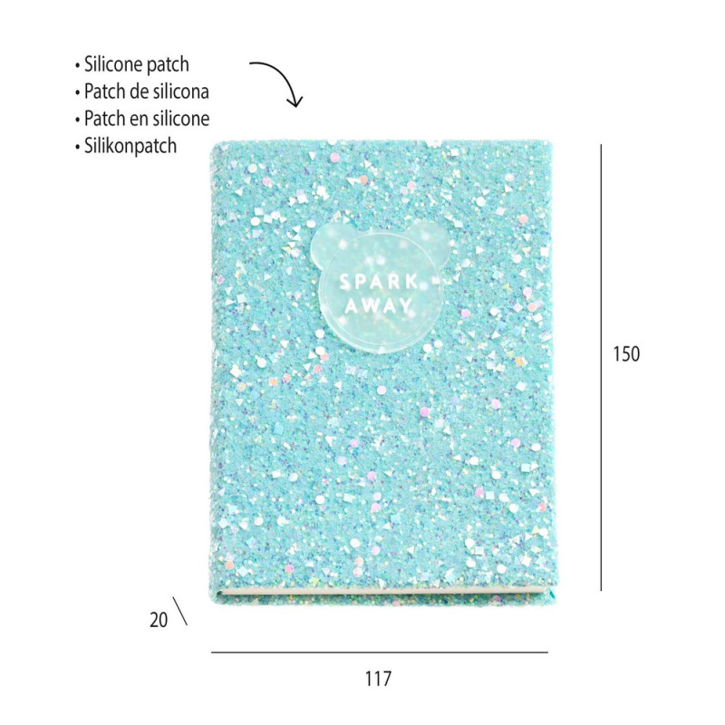 BACK2FUN GLITTER NOTES BLUE 