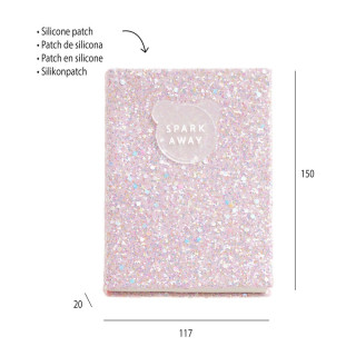 BACK2FUN GLITTER NOTES PINK 