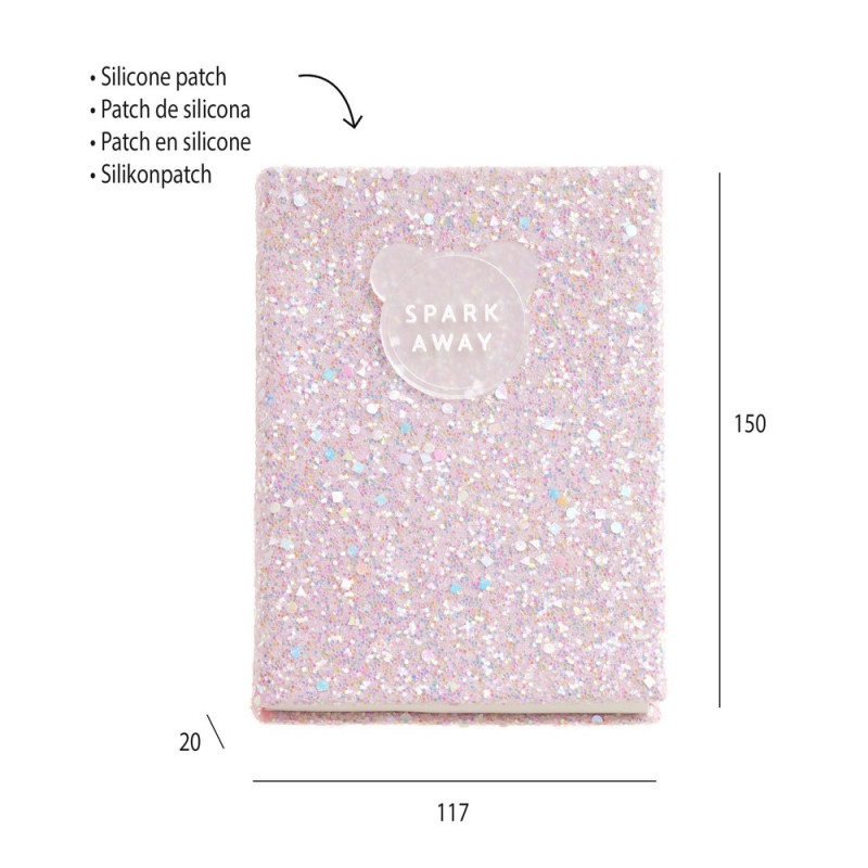 BACK2FUN GLITTER NOTES PINK 