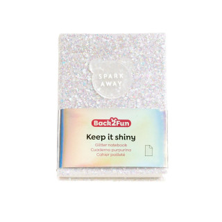 BACK2FUN GLITTER NOTES WHITE 