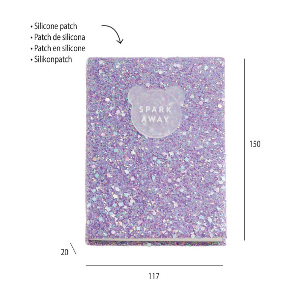 BACK2FUN GLITTER NOTES LILAC 