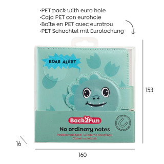 BACK2FUN NOTES PADDED MAGNET DINO 