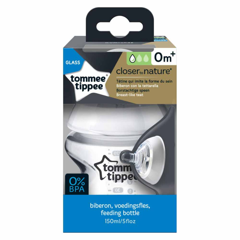 TOMMEE TIPPEE STAKLENA FLASICA ZA  NOVORODJENE BEBE 150ML 422437 