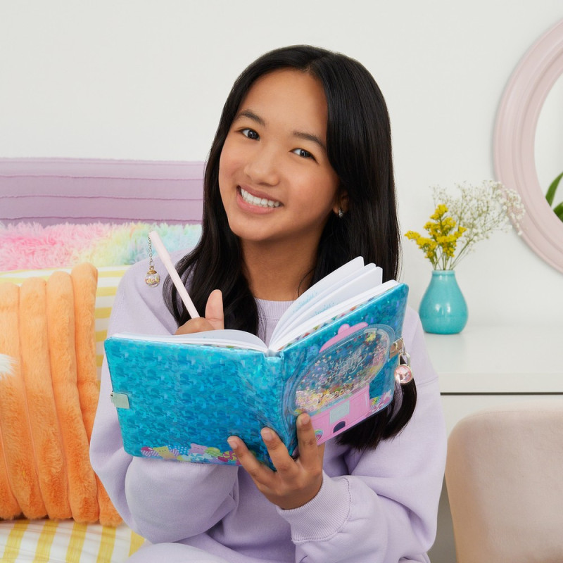 DNEVNIK SA OLOVKOM BUBBLE GUM GLITTER LOCKING 